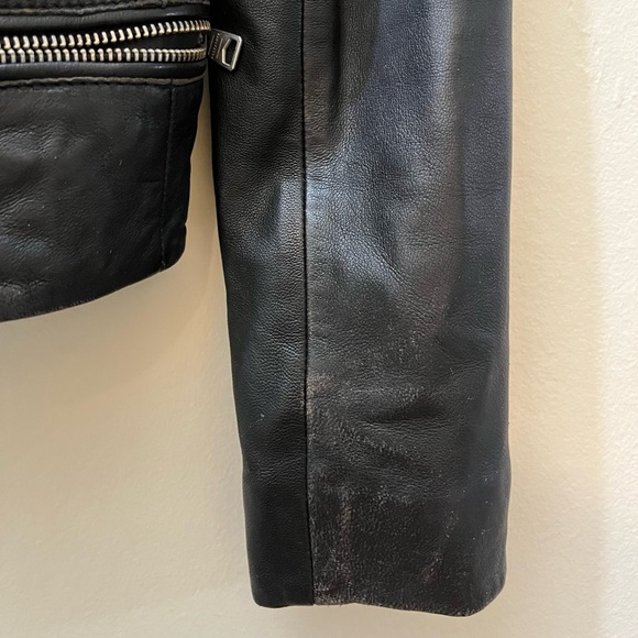 AllSaints Bales Biker Jacket in Black, Size 2 - Picture 11 of 15